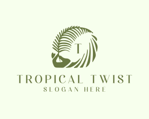 Tropical Leaf Organic Spa logo design