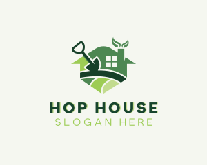 Garden Shovel House Landscaping  logo design