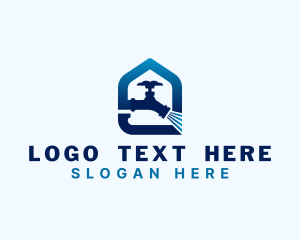 House Plumbing Faucet logo