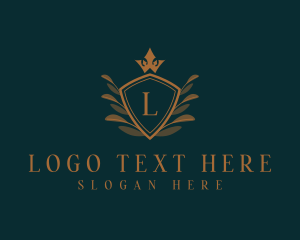 Elegant Shield Crown logo