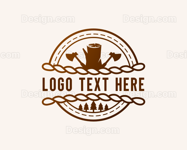 Woodwork Axe Lumberjack Logo