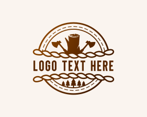 Woodwork Axe Lumberjack logo