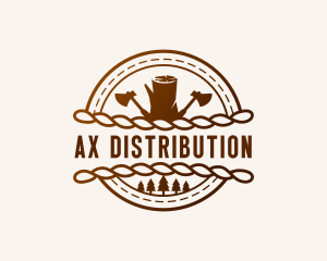 Woodwork Axe Lumberjack logo