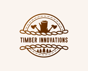 Woodwork Axe Lumberjack logo