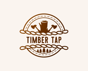 Woodwork Axe Lumberjack logo design