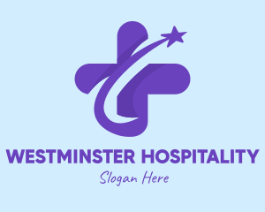 Violet Star Hospital logo design