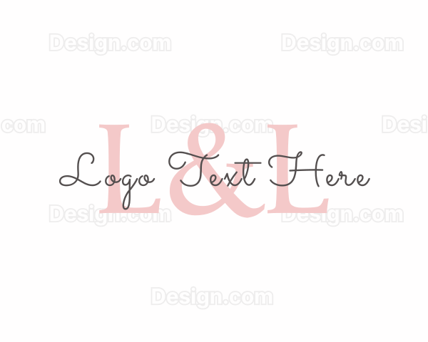 Fashion Designer Signature Clothing Logo