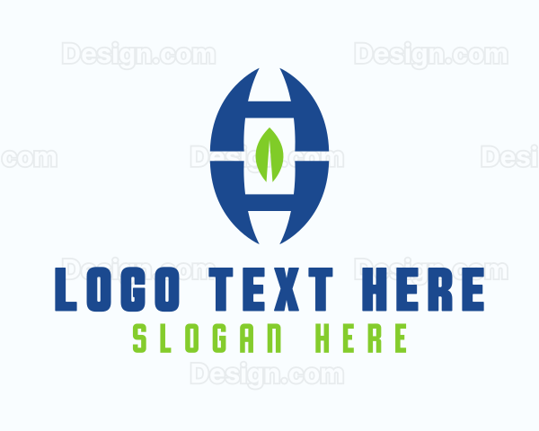 Letter H Leaf Logo