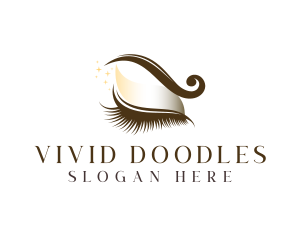 Cosmetic Eyelash Makeup logo design