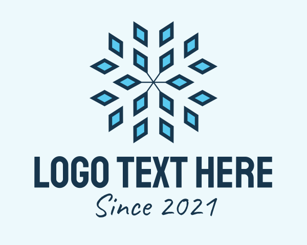 Blue Diamond Snowflake  logo