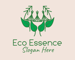 Eco Leaf Tent logo design