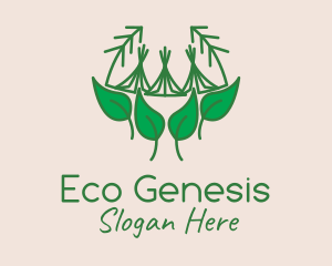 Eco Leaf Tent logo design