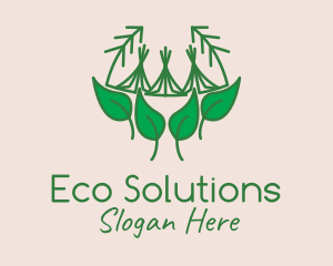 Eco Leaf Tent logo design