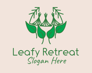 Eco Leaf Tent logo design