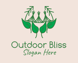 Eco Leaf Tent logo design