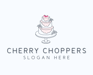 Wedding Cherry Cake logo design