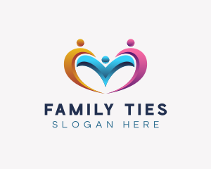 Family Parenting Heart logo design