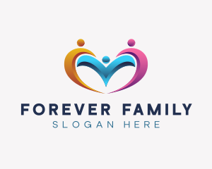 Family Parenting Heart logo design