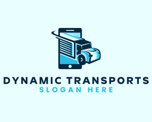 Mobile Truck Transport logo design