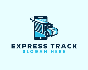 Mobile Truck Transport logo design