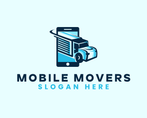 Mobile Truck Transport logo design