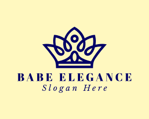 Elegant Pageant Crown  logo design