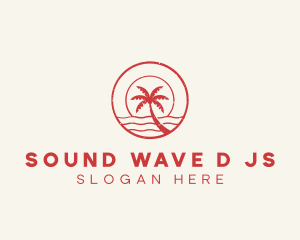 Palm Tree Island Resort logo design