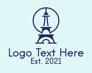 Blue Eiffel Tower  logo