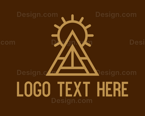 Mayan Pyramid Symbol Logo