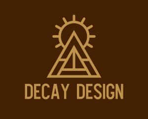 Mayan Pyramid Symbol  logo design