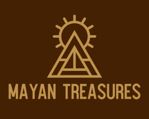 Mayan Pyramid Symbol  logo design