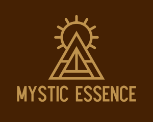 Mayan Pyramid Symbol  logo design