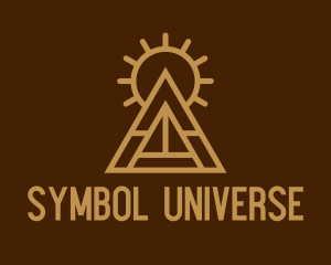 Mayan Pyramid Symbol  logo