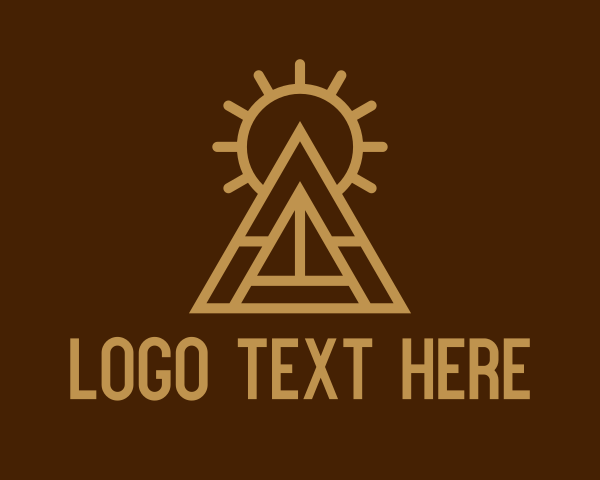 Mayan Pyramid Symbol  logo