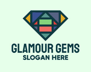 Diamond Stained Glass logo design