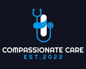 Medical Stethoscope Cross  logo design