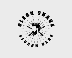 Barbershop Haircut Shave logo design