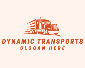 Orange Forwarding Truck logo design