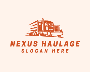 Orange Forwarding Truck logo design