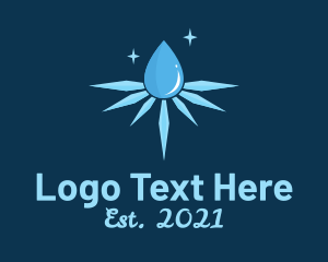 Water Drop Snowflake logo