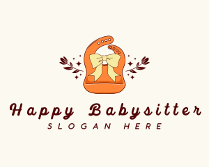 Baby Bib Ribbon logo design