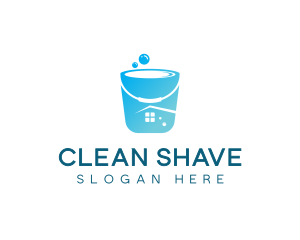 Bucket Home Cleaning Products logo design