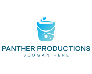 Bucket Home Cleaning Products logo design