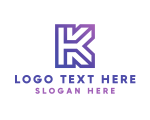 Company Letter K Outline Logo