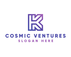 Company Letter K Outline logo design