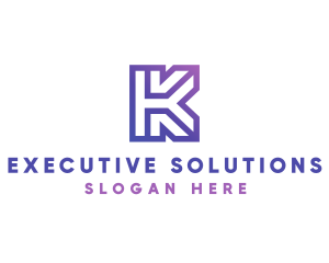 Company Letter K Outline logo design