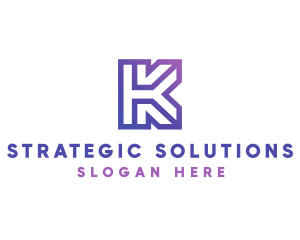 Company Letter K Outline logo design