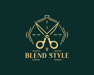 Barber Styling Scissors logo design