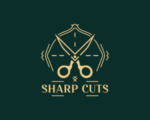 Barber Styling Scissors logo design