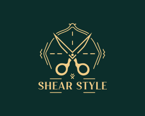 Barber Styling Scissors logo design